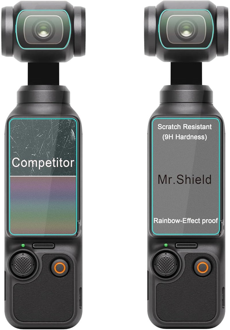 Mr Shield Screen Protector For DJI Osmo Pocket 3 Camera [Lens+LCD Screen] [3+3 Pack] [Tempered Glass] [Japan Glass with 9H Hardness] Screen Protector - Image 5